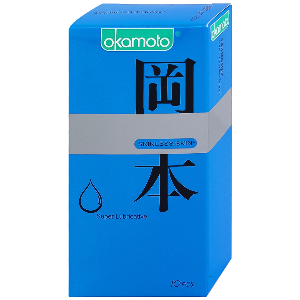 Hình ảnh Bao cao su Okamoto Skinless skin super lubricative siêu mỏng, dẻo dai và mềm mại (10 cái)