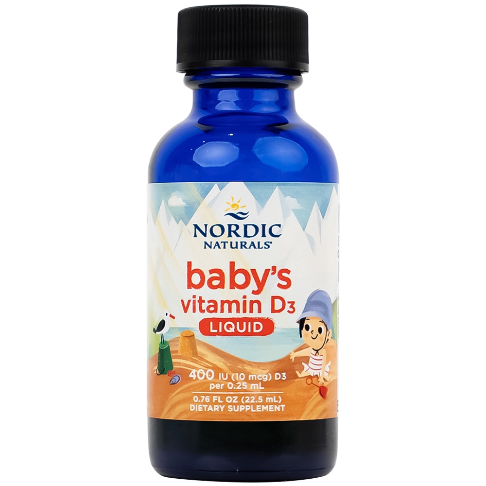 Hình ảnh Dung dịch Nordic Naturals Baby's Vitamin D3 22.5ml bổ sung Vitamin D, tăng cường hấp thu canxi vào xương