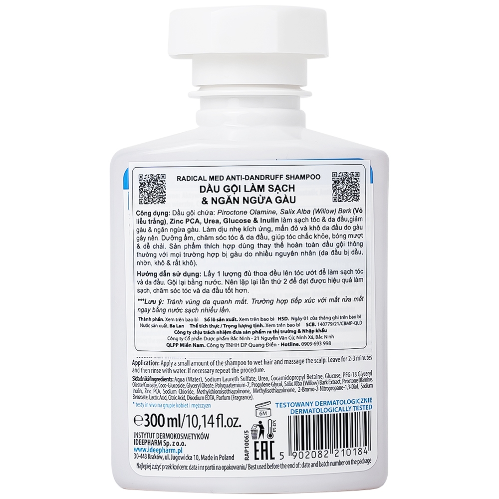 Hình ảnh Dầu gội Radical Med Anti - Dandruff làm sạch và ngăn ngừa rụng tóc (300ml)