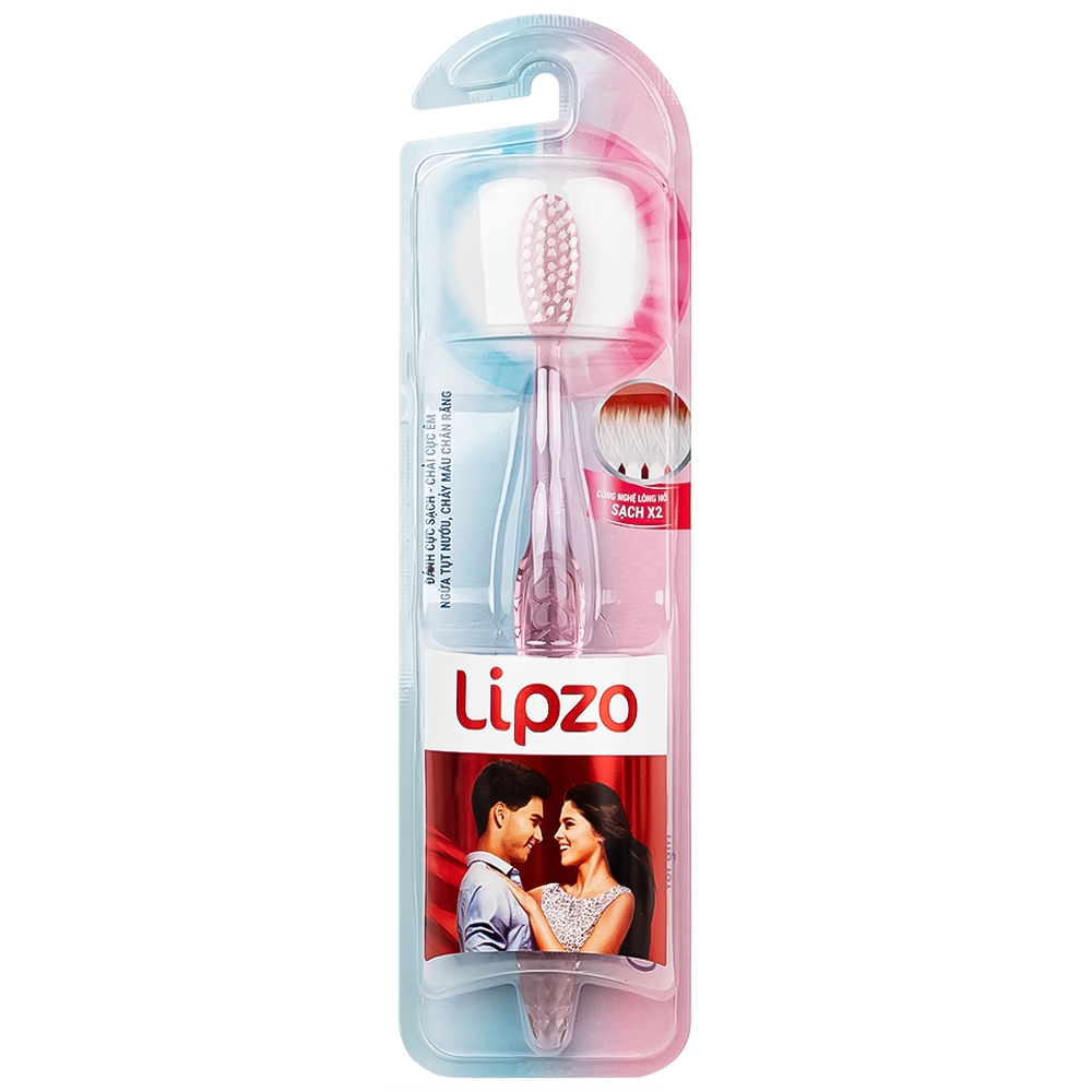 Hình ảnh Bàn chải đánh răng Lipzo Crystal Love For Girl loại bỏ các mảng bám, làm sạch răng miệng cho người lớn (1 cây)