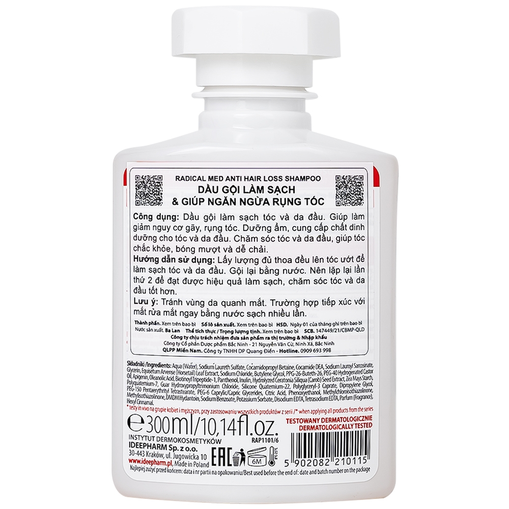 Hình ảnh Dầu gội Radical Med Anti - Hair Loss Shampoo làm sạch và ngăn ngừa rụng tóc (300ml)