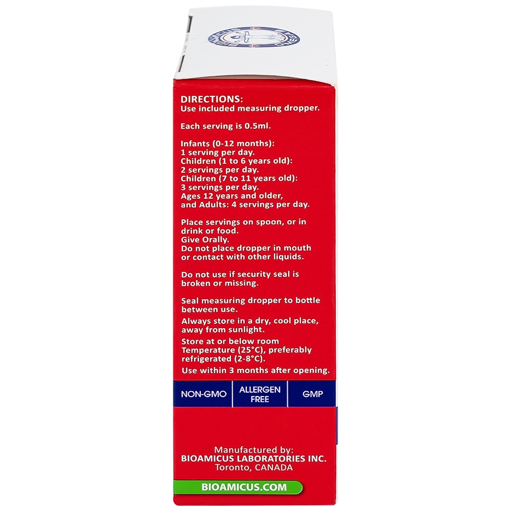 Hình ảnh Thực phẩm bảo vệ sức khỏe Bioamicus Omega-3 hỗ trợ tốt cho mắt và não (30ml)