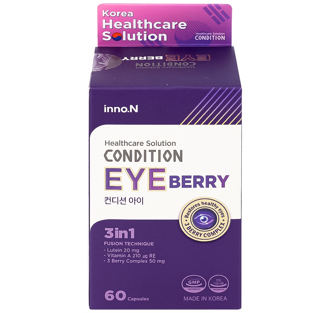Hình ảnh Thực phẩm bảo vệ sức khỏe Condition EYE Berry Kolmar hỗ trợ tăng cường thị lực cho mắt (6 vỉ x 10 viên)