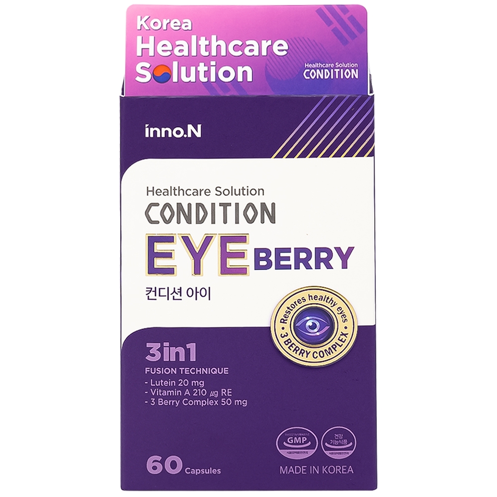 Hình ảnh Thực phẩm bảo vệ sức khỏe Condition EYE Berry Kolmar hỗ trợ tăng cường thị lực cho mắt (6 vỉ x 10 viên)