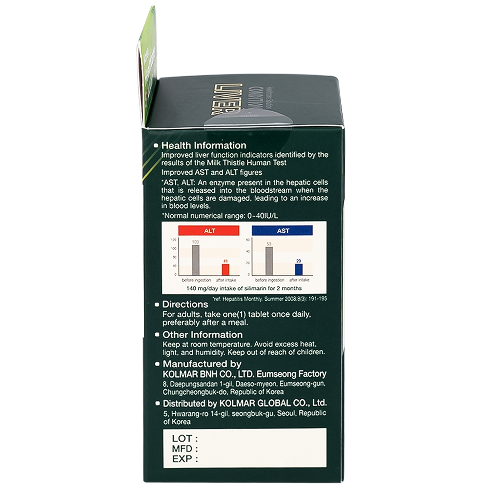 Hình ảnh Thực phẩm bảo vệ sức khỏe Condition Liver Kolmar giúp mát gan, bảo vệ gan (90 viên)