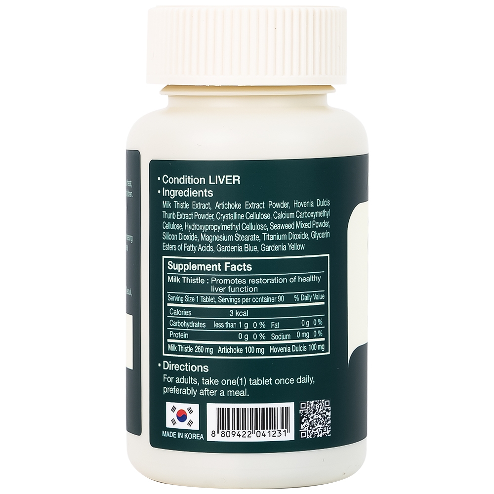 Hình ảnh Thực phẩm bảo vệ sức khỏe Condition Liver Kolmar giúp mát gan, bảo vệ gan (90 viên)