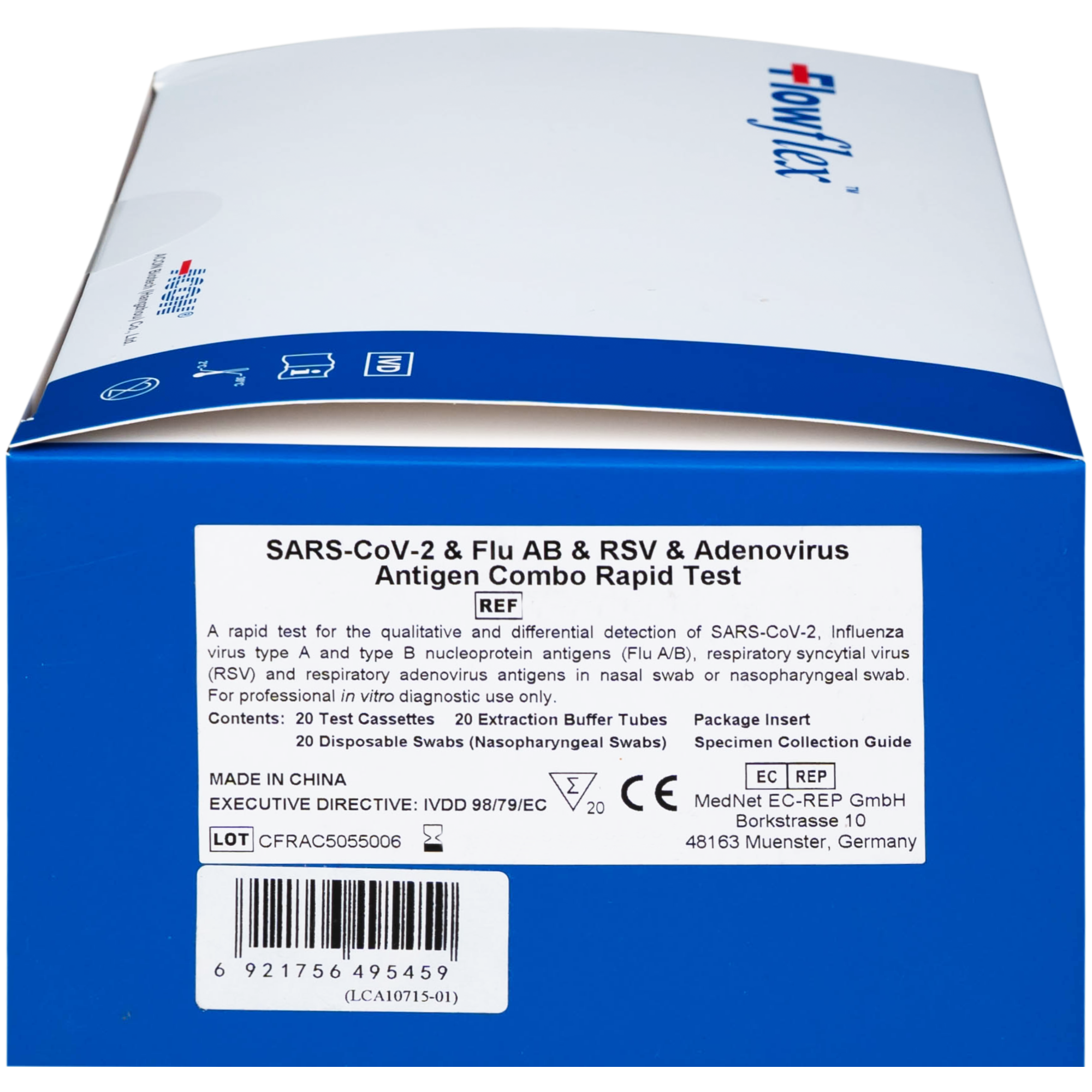 Hình ảnh Kit test cúm A/B, Covid, RSV, Adeno (ADV) Flowflex (20 kít)
