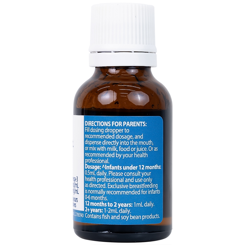 Hình ảnh Siro Kids Smart Drops DHA 20ml Nature's Way thúc đẩy sự phát triển của não bộ và hệ thần kinh ở trẻ nhỏ