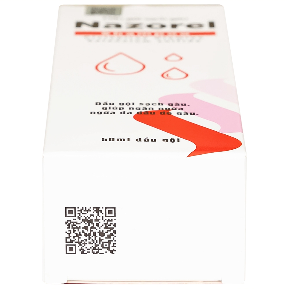 Hình ảnh Dầu gội trị gàu Nazorel 50ml hỗ trợ điều trị mẩn ngứa da đầu do gàu và nấm, viêm da