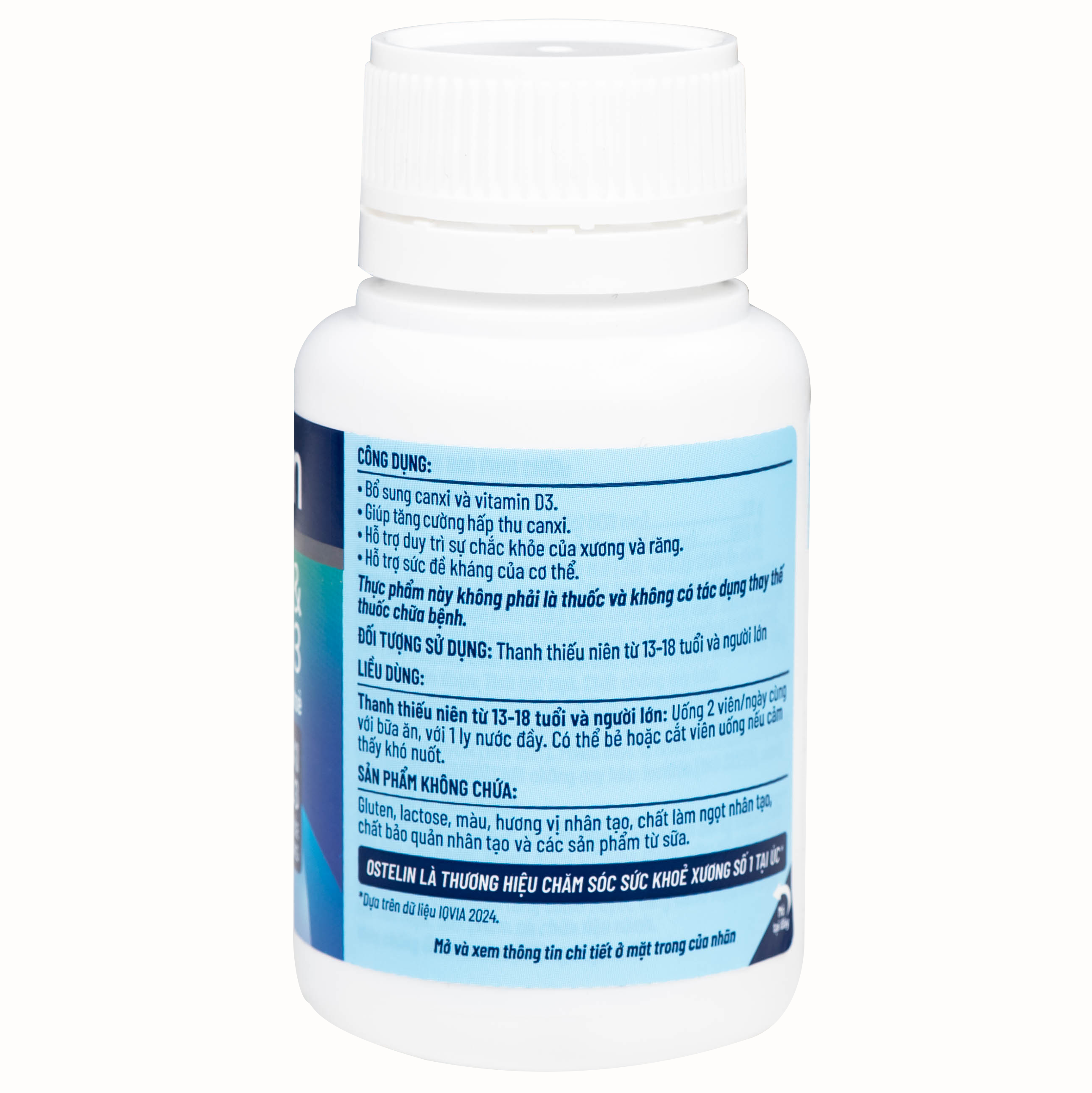Hình ảnh Viên uống Ostelin Calcium & Vitamin D3 Sanofi giúp tăng hấp thụ canxi, duy trì xương và răng chắc khỏe (60 viên)