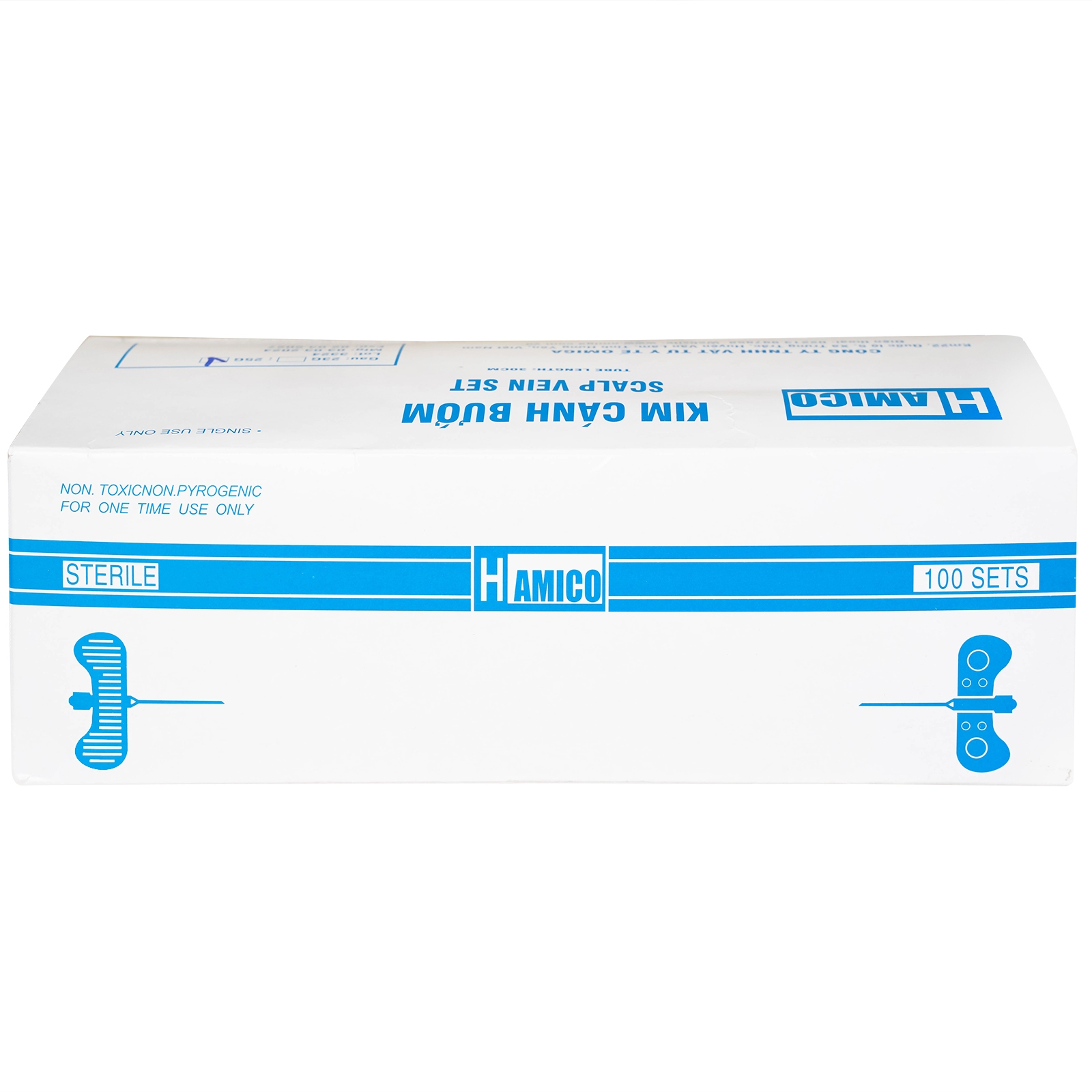 Hình ảnh Kim cánh bướm Omiga 25g Hamico sử dụng lấy máu, truyền dịch hoặc tiêm thuốc vào tĩnh mạch (100 cái)