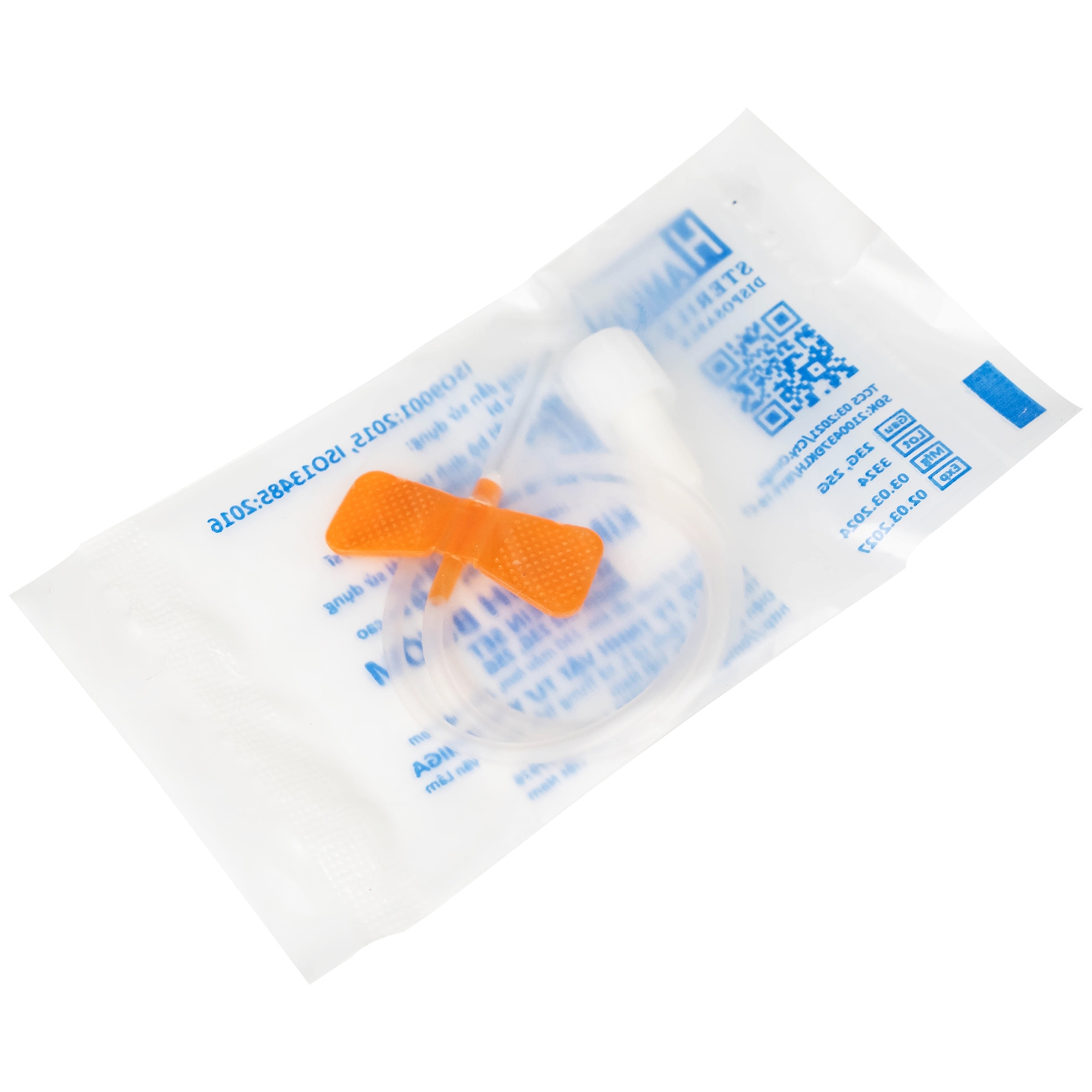 Hình ảnh Kim cánh bướm Omiga 25g Hamico sử dụng lấy máu, truyền dịch hoặc tiêm thuốc vào tĩnh mạch (100 cái)