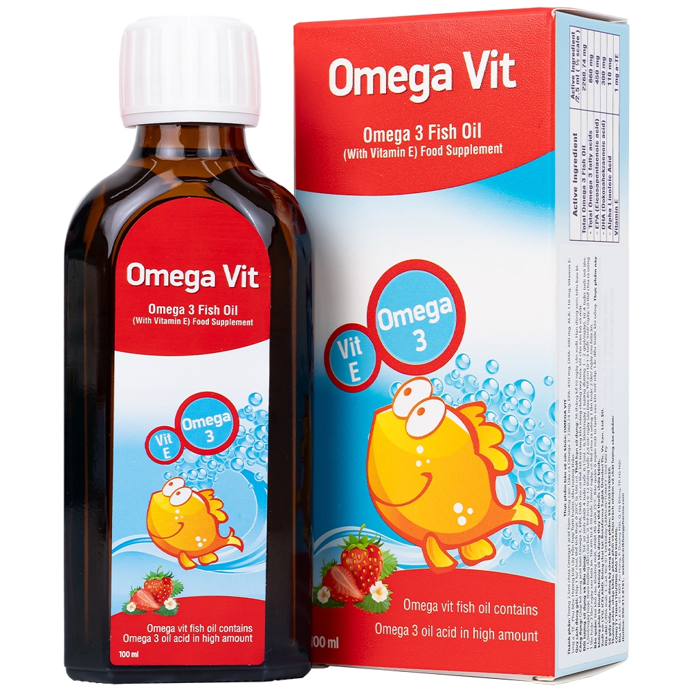 Hình ảnh Thực phẩm bảo vệ sức khỏe Omega Vit Botafarma hỗ trợ tăng khả năng chống oxy hóa, tốt cho não bộ và mắt (100ml)