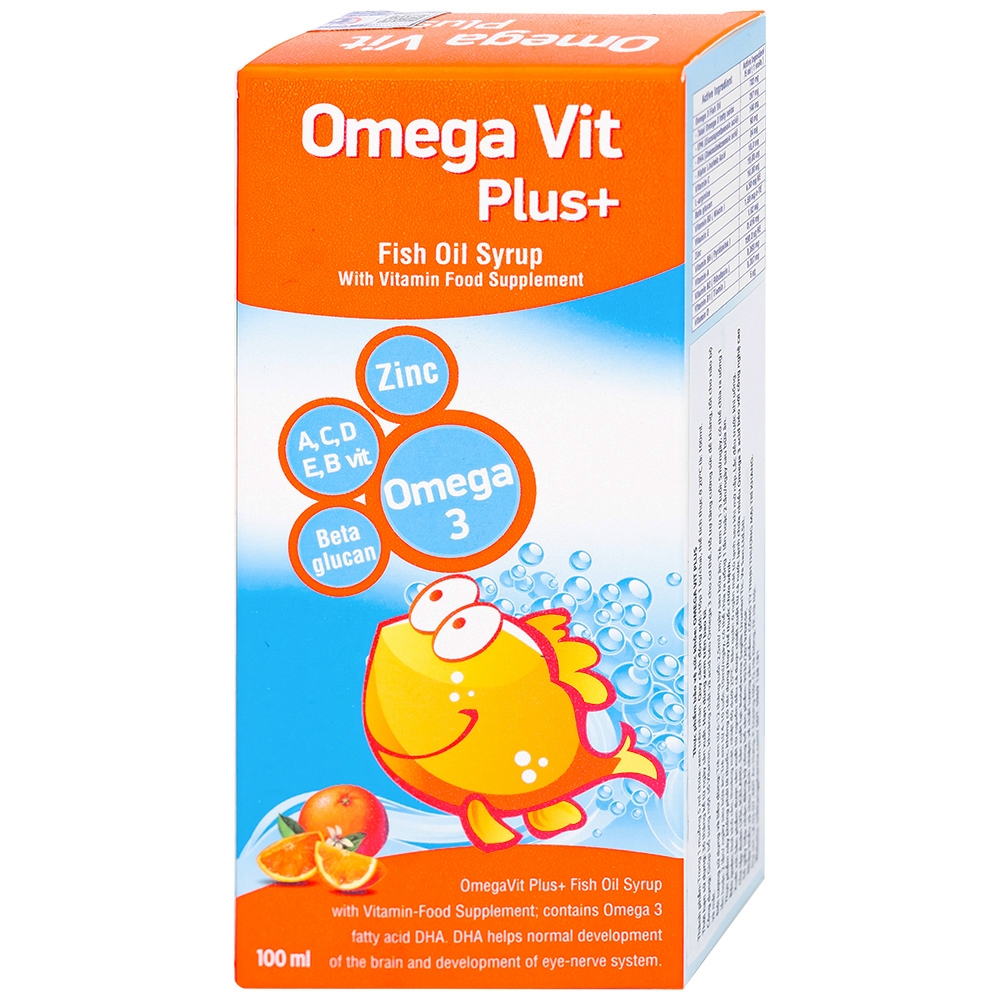 Hình ảnh Siro Omega Vit Plus+ Botafarma hỗ trợ tăng khả năng chống oxy hóa, tốt cho não bộ và mắt (100ml)