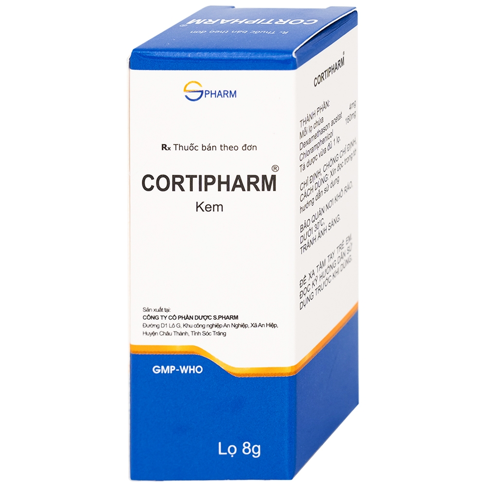 Hình ảnh Kem bôi da Cortipharm 8g Spharm điều trị viêm da tiếp xúc, chốc lỡ, viêm nang lông