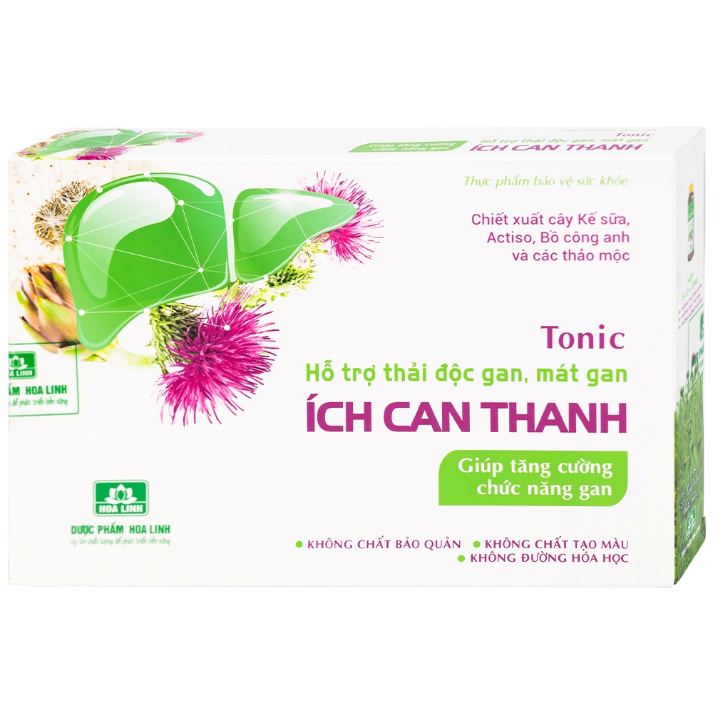 Hình ảnh Thực phẩm bảo vệ sức khỏe Ích Can Thanh Hoa Linh hỗ trợ thải độc gan, tăng cường chức năng gan (6 lọ x 10ml)
