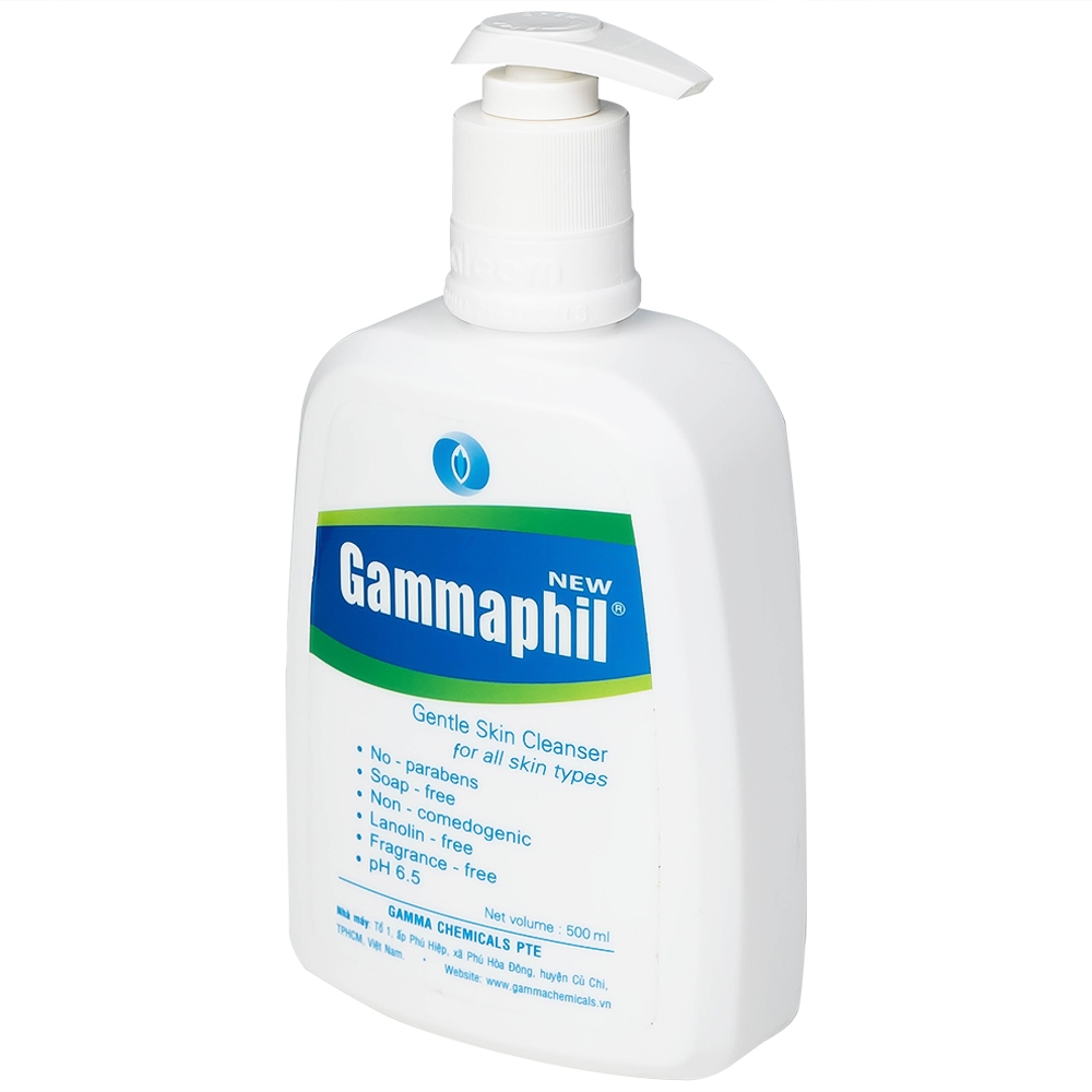 Hình ảnh Sữa rửa mặt và toàn thân cao cấp Gammaphil Gentle Skin Cleanser 500ml làm sạch da, dịu nhẹ, dưỡng da