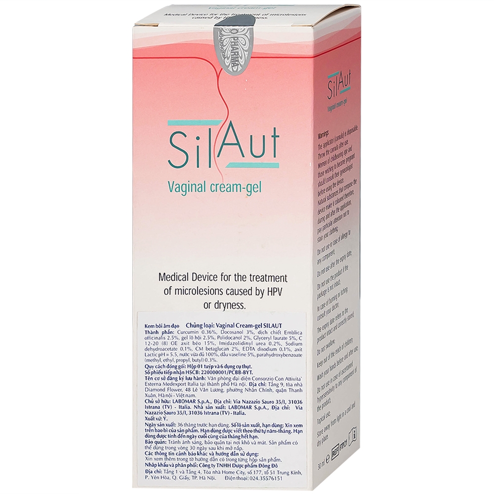 Hình ảnh Kem bôi âm đạo Vaginal Cream-gel Silaut 30ml Labomar
