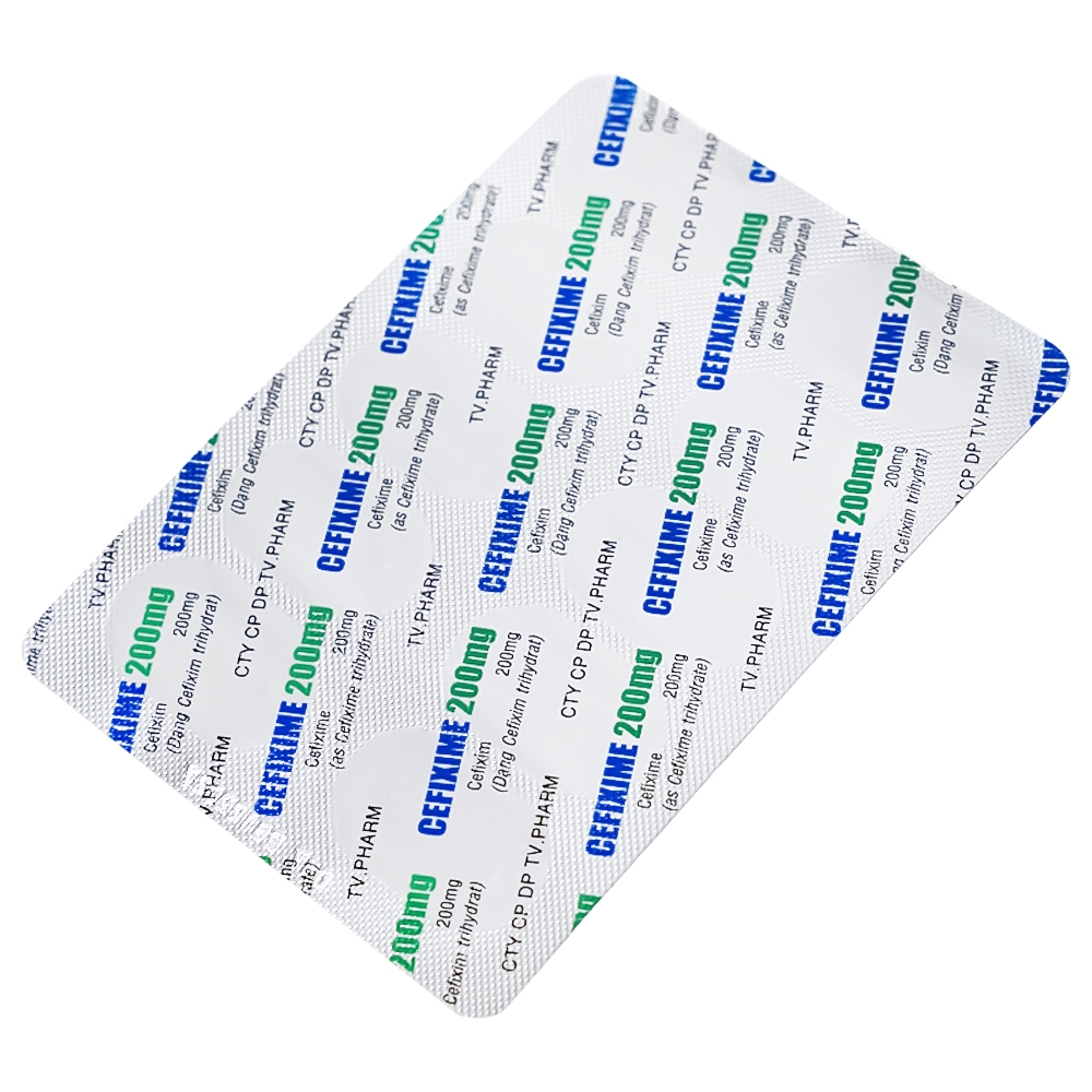 Hình ảnh Thuốc Cefixime 200mg Tv.Pharma điều trị các bệnh nhiễm khuẩn đường niệu, viêm thận (2 vỉ x 10 viên)