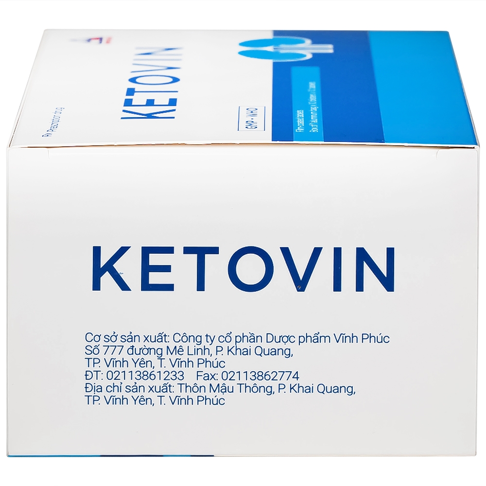 Hình ảnh Thuốc Ketovin Vinphaco phòng ngừa và điều trị rối loạn chuyển hóa protein trong suy thận mạn (10 vỉ x 10 viên)
