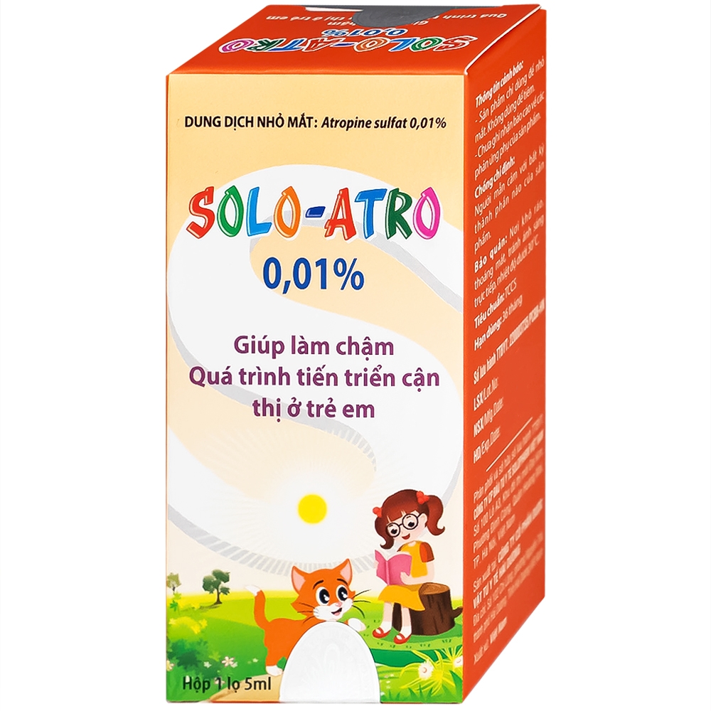 Hình ảnh Dung dịch nhỏ mắt Solo-Atro Solopharm kiểm soát cận thị ở trẻ em, làm chậm quá trình tiến triển cận thị (5ml)