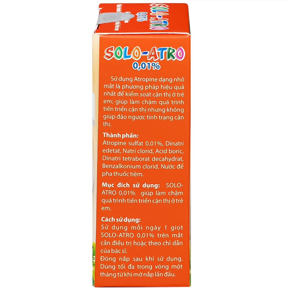 Hình ảnh Dung dịch nhỏ mắt Solo-Atro Solopharm kiểm soát cận thị ở trẻ em, làm chậm quá trình tiến triển cận thị (5ml)