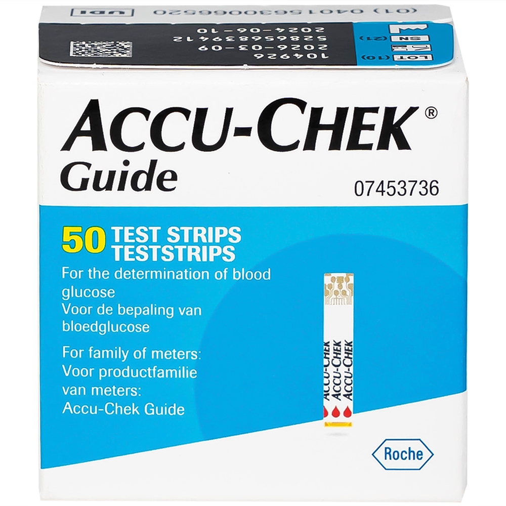 Hình ảnh Que thử dùng cho máy đo đường huyết Accu-Chek Guide (50 que)