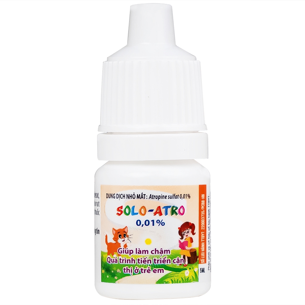 Hình ảnh Dung dịch nhỏ mắt Solo-Atro Solopharm kiểm soát cận thị ở trẻ em, làm chậm quá trình tiến triển cận thị (5ml)