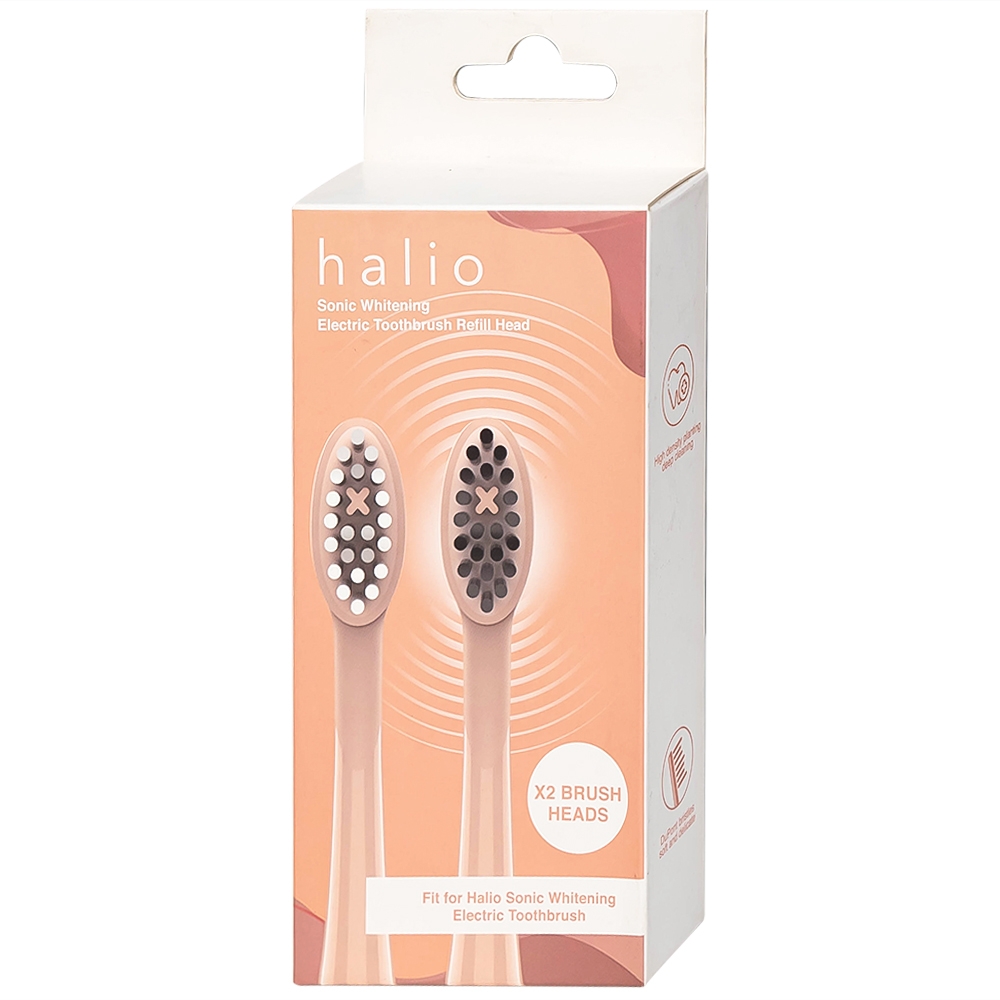 Hình ảnh Set 2 đầu bàn chải điện Halio Sonic Whitening Electric Toothbrush - Rose Gold