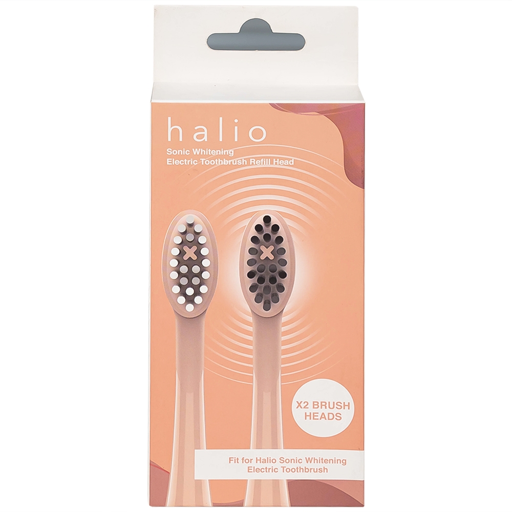 Hình ảnh Set 2 đầu bàn chải điện Halio Sonic Whitening Electric Toothbrush - Rose Gold