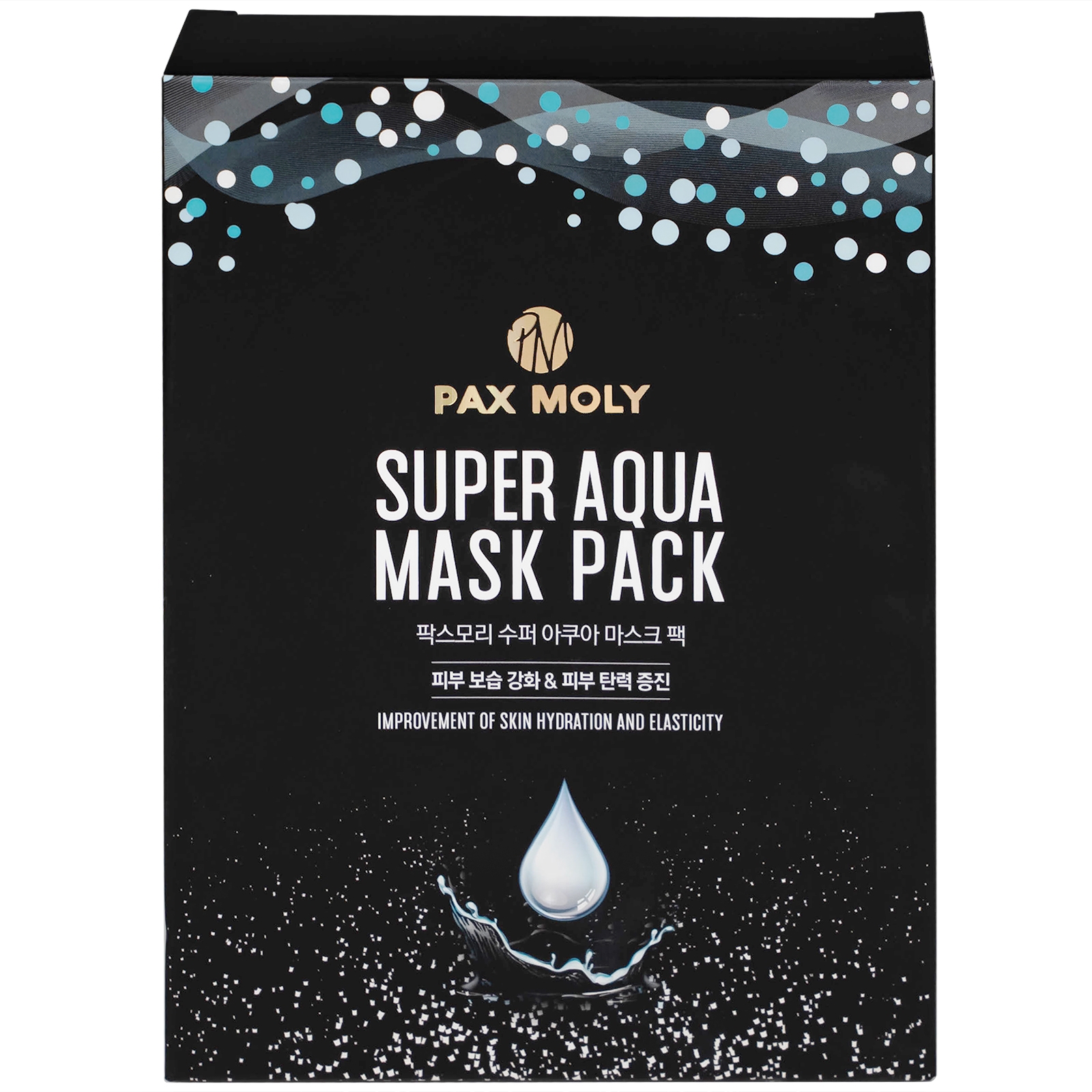 Hình ảnh Mặt nạ Pax Moly Super Aqua Mask Pack giúp da mềm mịn, giúp dưỡng ẩm da, làm sáng da (10 miếng)
