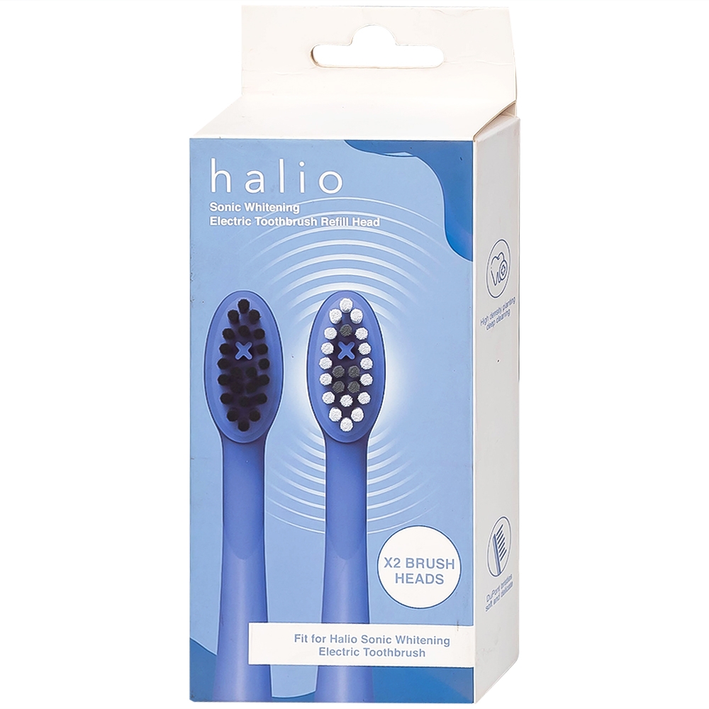 Hình ảnh Set 2 Đầu Bàn Chải Điện Halio Sonic Whitening Electric Toothbrush – Periwinkle