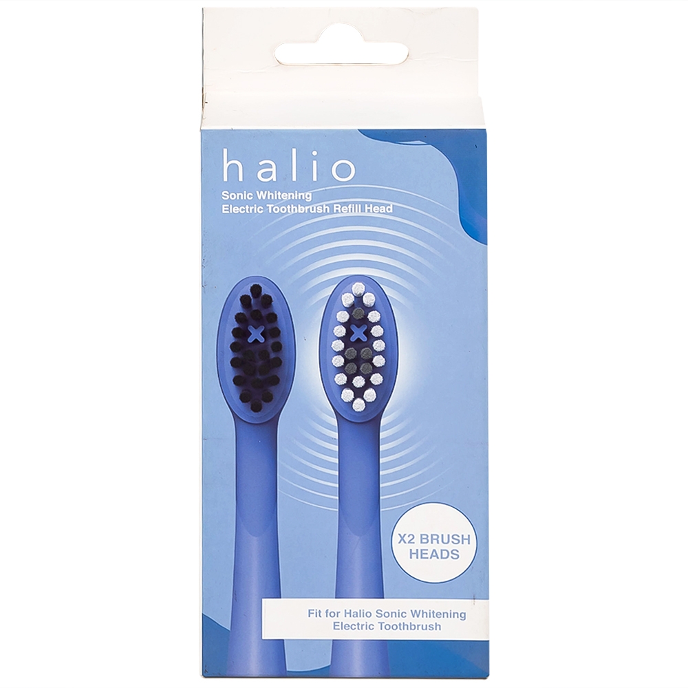 Hình ảnh Set 2 Đầu Bàn Chải Điện Halio Sonic Whitening Electric Toothbrush – Periwinkle