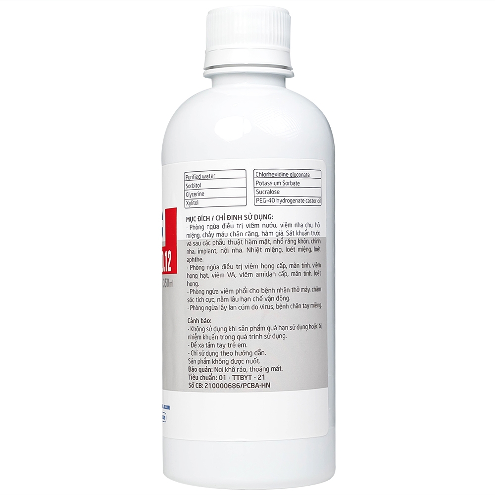 Hình ảnh Nước súc miệng SMC Chlohexidin 0.12 Việt Sinh Pharma phòng ngừa và điều trị viêm nướu, viêm nha chu (350ml)