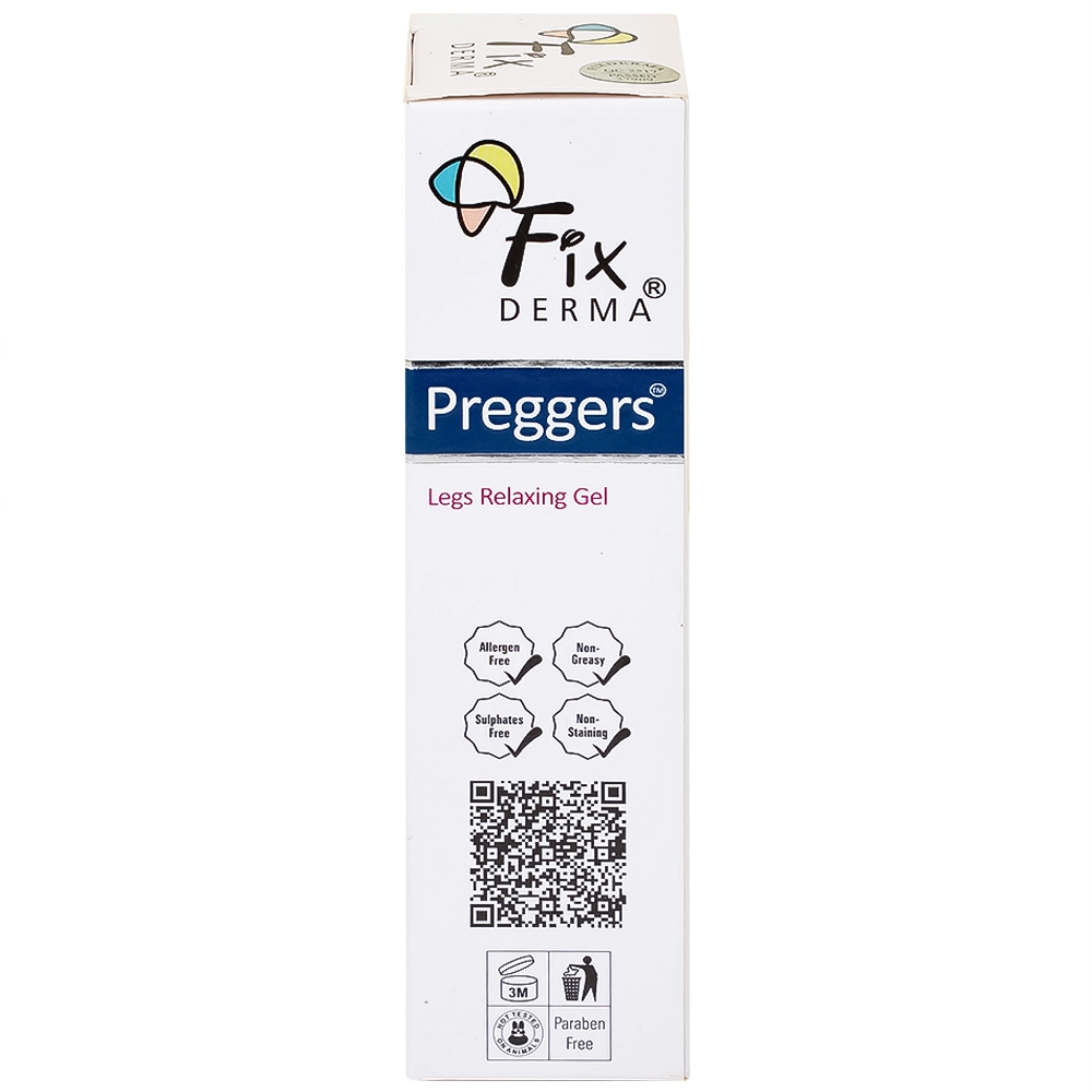 Hình ảnh Gel Preggers Leg Relaxing 60g Fixderma dưỡng ẩm, giảm chuột rút, phù nề, giãn tĩnh mạch chân cho bà bầu