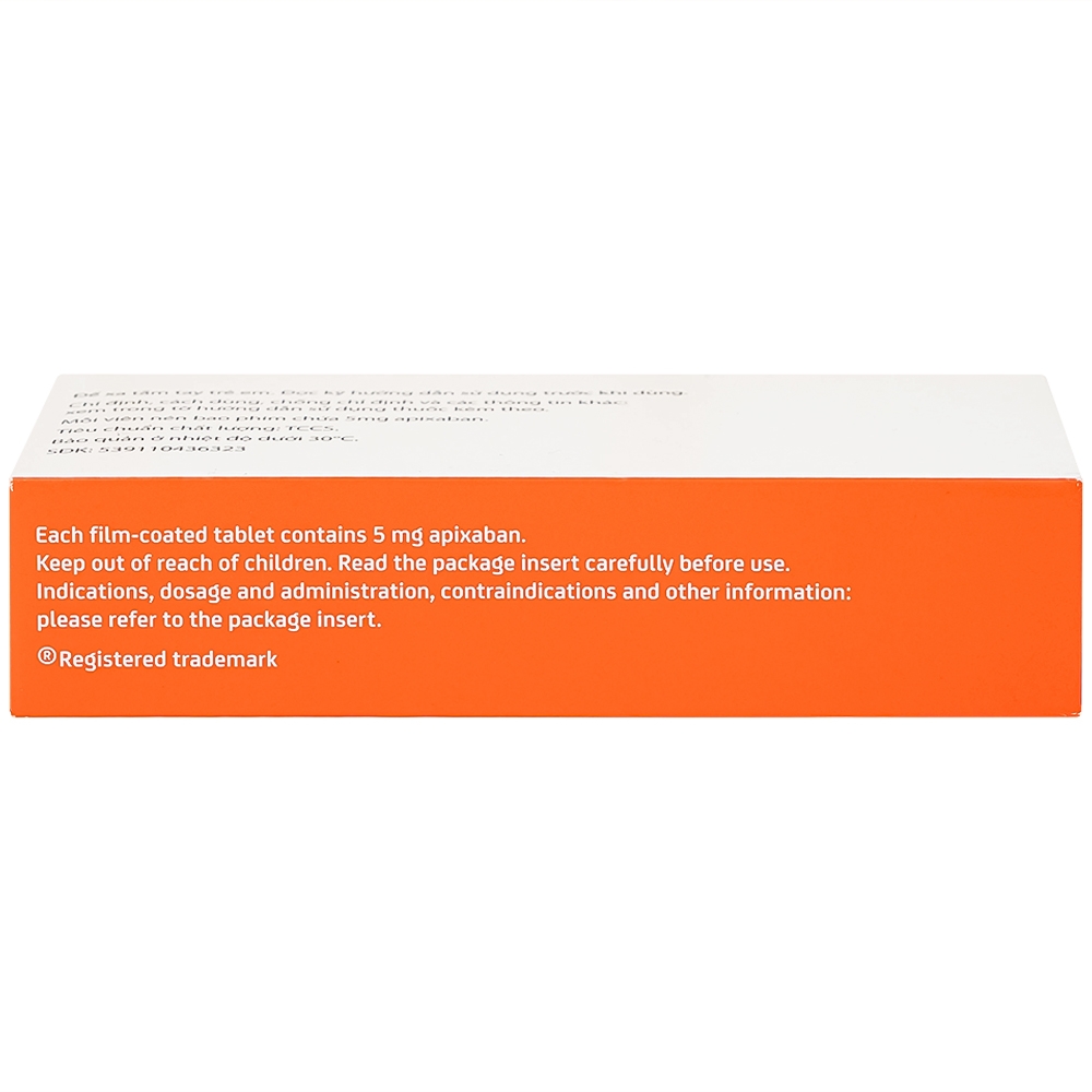 Hình ảnh Thuốc Eliquis 5mg Pfizer giúp phòng ngừa biến cố thuyên tắc huyết khối tĩnh mạch (2 vỉ x 10 viên)
