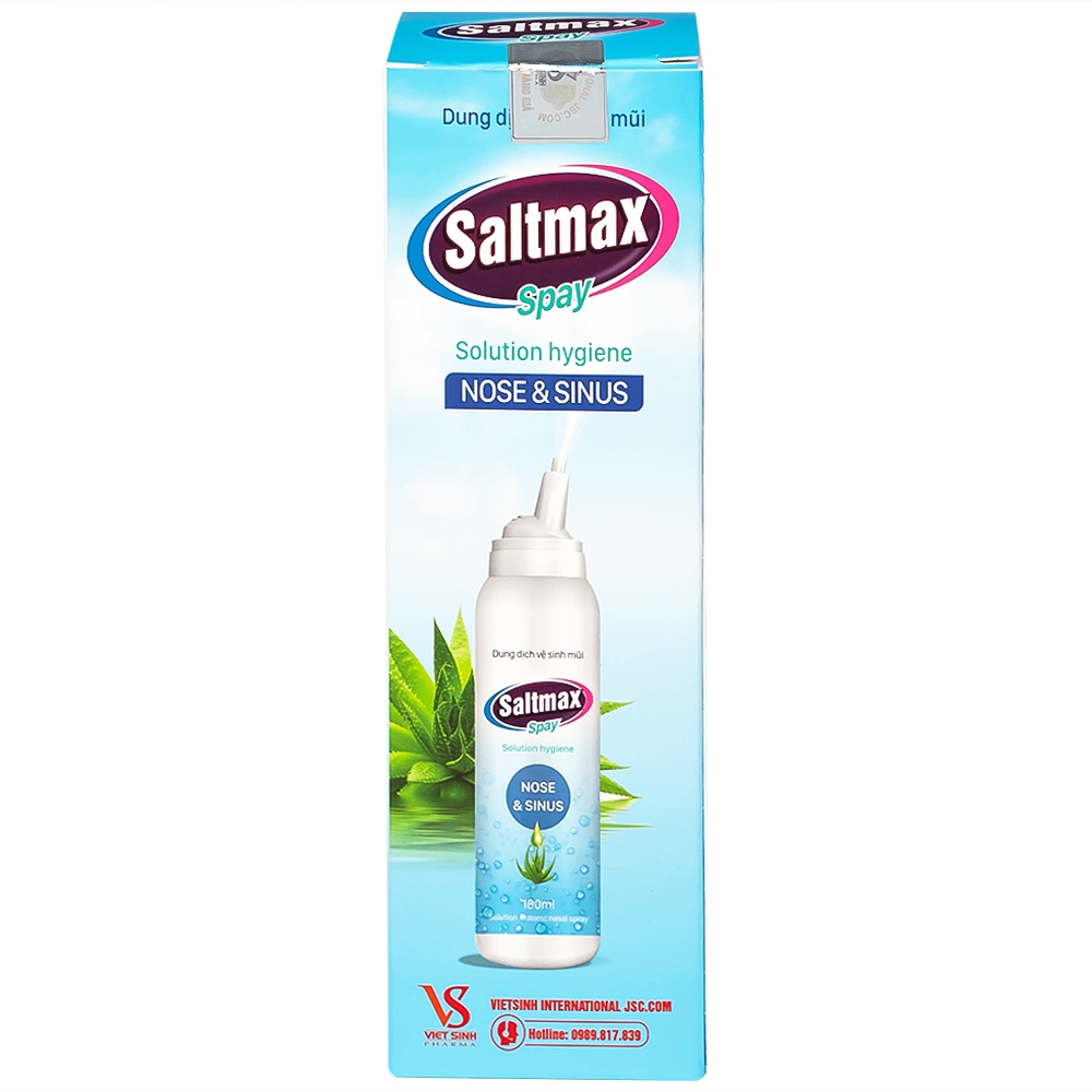 Hình ảnh Dung dịch vệ sinh mũi Saltmax Spay 100ml Việt Sinh giữ ẩm niêm mạc mũi
