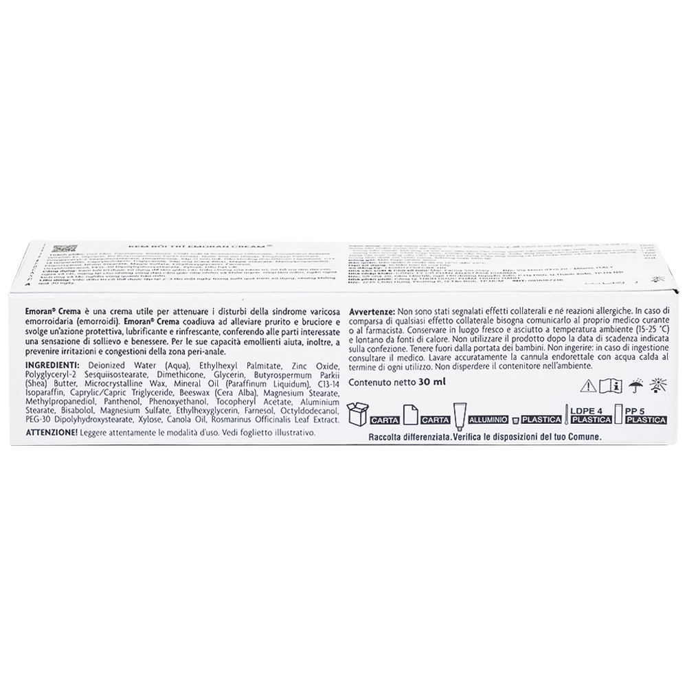 Hình ảnh Kem Emoran Mar-Farma làm giảm các triệu chứng của bệnh trĩ, hỗ trợ làm dịu cơn ngứa và rát (30ml)