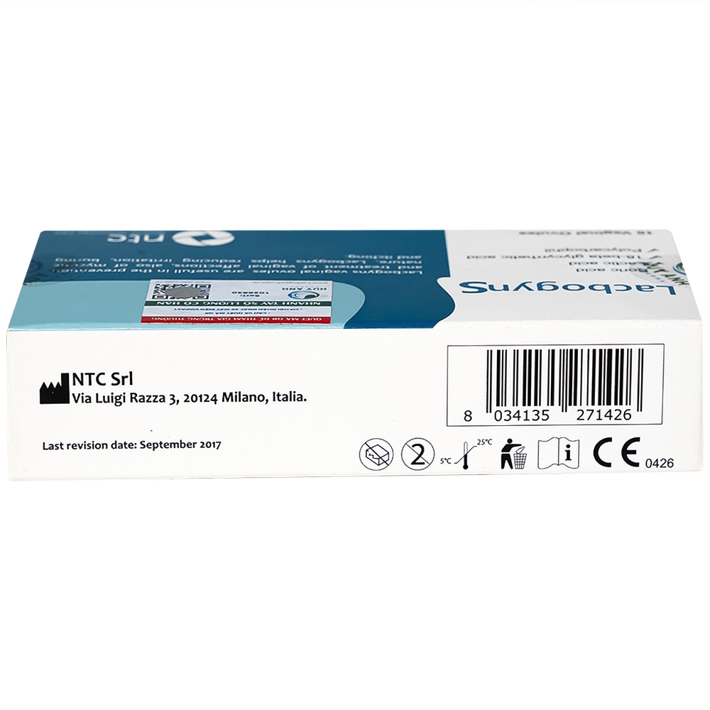 Hình ảnh Viên đặt Lacbogyns NTC Pharma ngăn ngừa và điều trị các bệnh âm đạo, viêm âm đạo (10 viên)