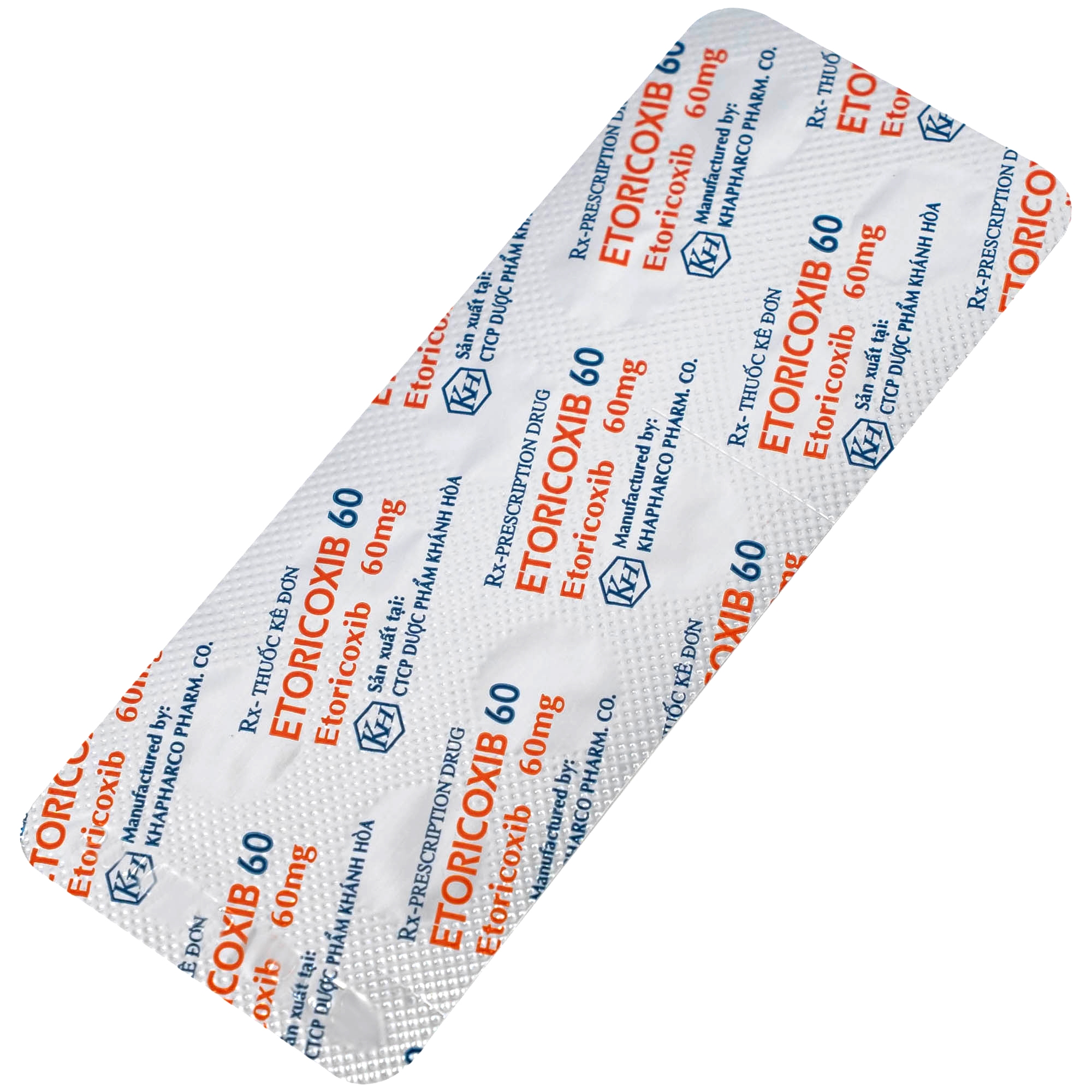 Hình ảnh Thuốc Etoricoxib Khapharco 60mg điều trị viêm khớp (10 vỉ 10 viên)