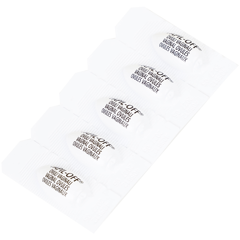 Hình ảnh Viên đặt âm đạo Papil-Off Mar-Farma giúp phòng ngừa và hỗ trợ điều trị các tổn thương do HPV (2 vỉ x 5 viên)