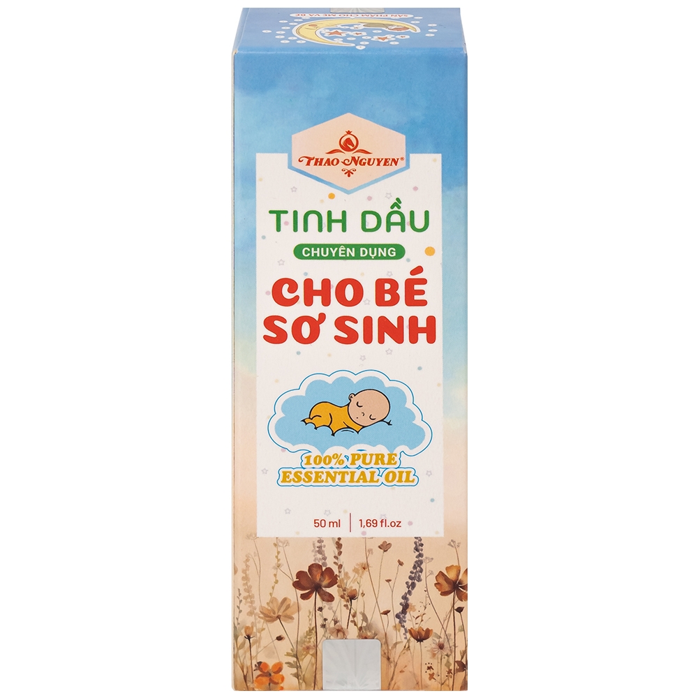 Hình ảnh Tinh dầu cho bé sơ sinh Thảo Nguyên giúp phòng ngừa cảm lạnh, phòng gió, làm ấm phổi (50ml)