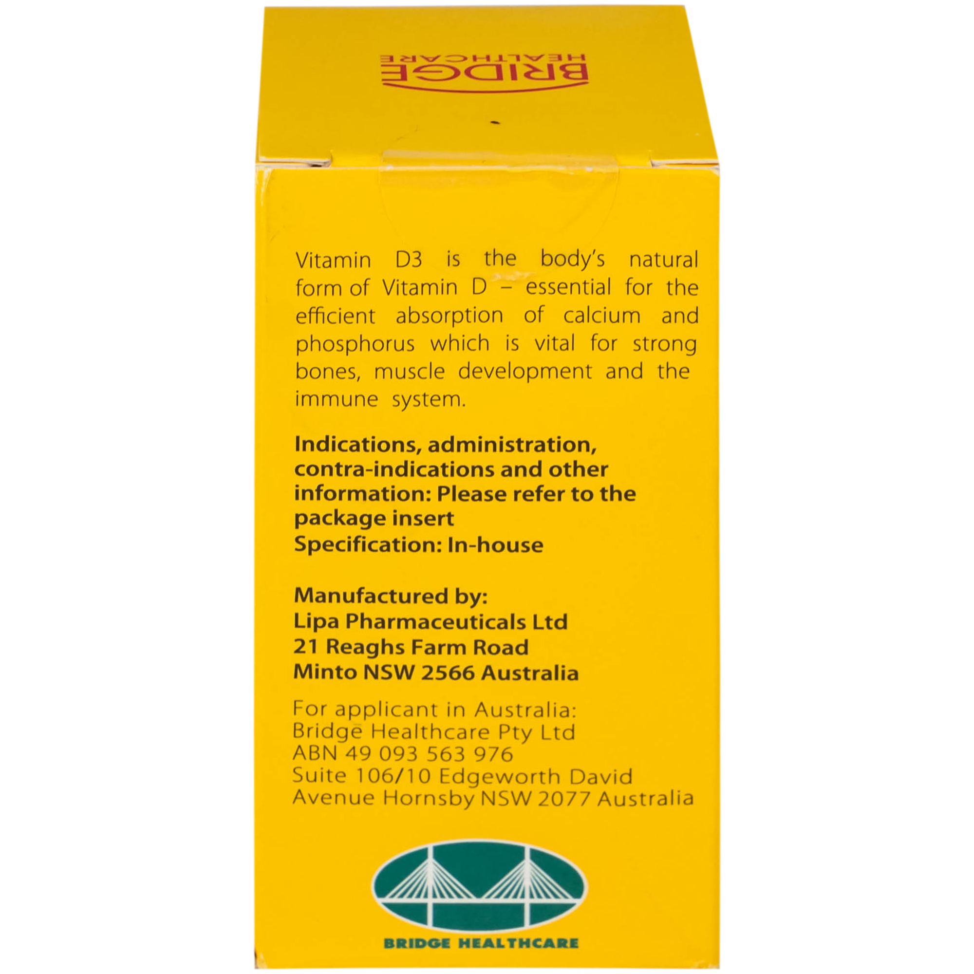 Hình ảnh Thuốc Brivita điều trị và ngăn ngừa thiếu hụt về vitamin D (Chai 60 viên)
