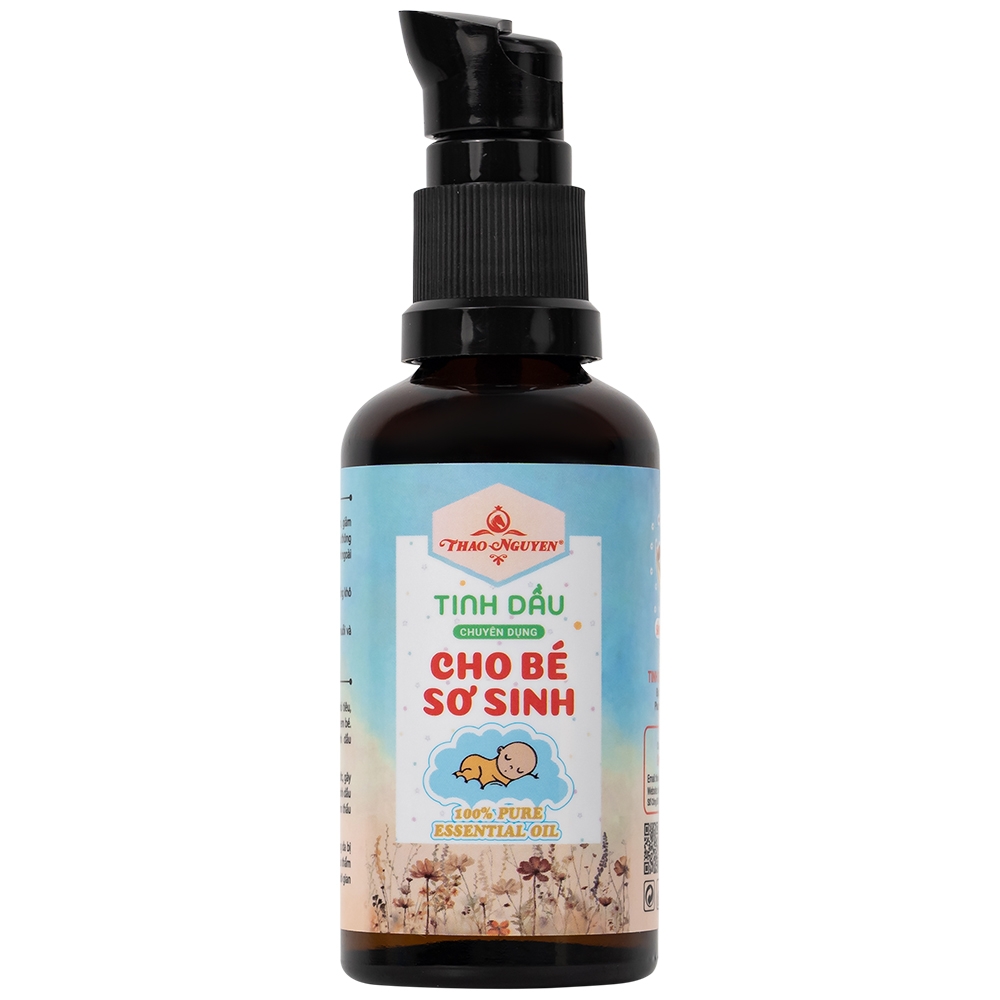 Hình ảnh Tinh dầu cho bé sơ sinh Thảo Nguyên giúp phòng ngừa cảm lạnh, phòng gió, làm ấm phổi (50ml)