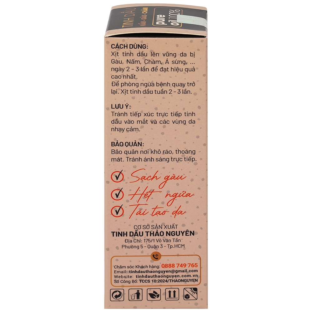 Hình ảnh Tinh dầu Thảo Nguyên điều trị nấm gàu chàm (30ml)