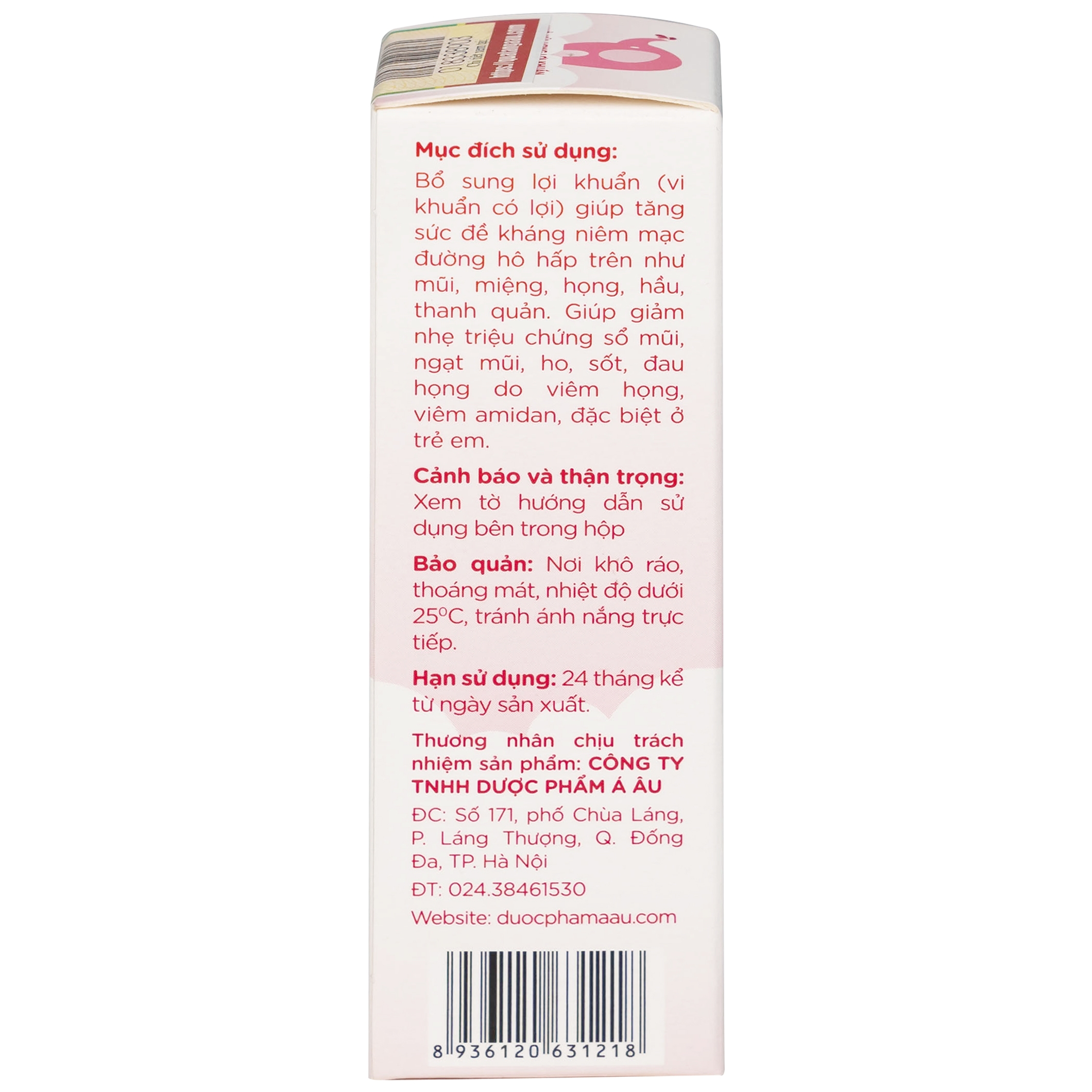 Hình ảnh Nhỏ mũi họng lợi khuẩn Subavax 10ml Á Âu tăng sức đề kháng niêm mạc đường hô hấp trên