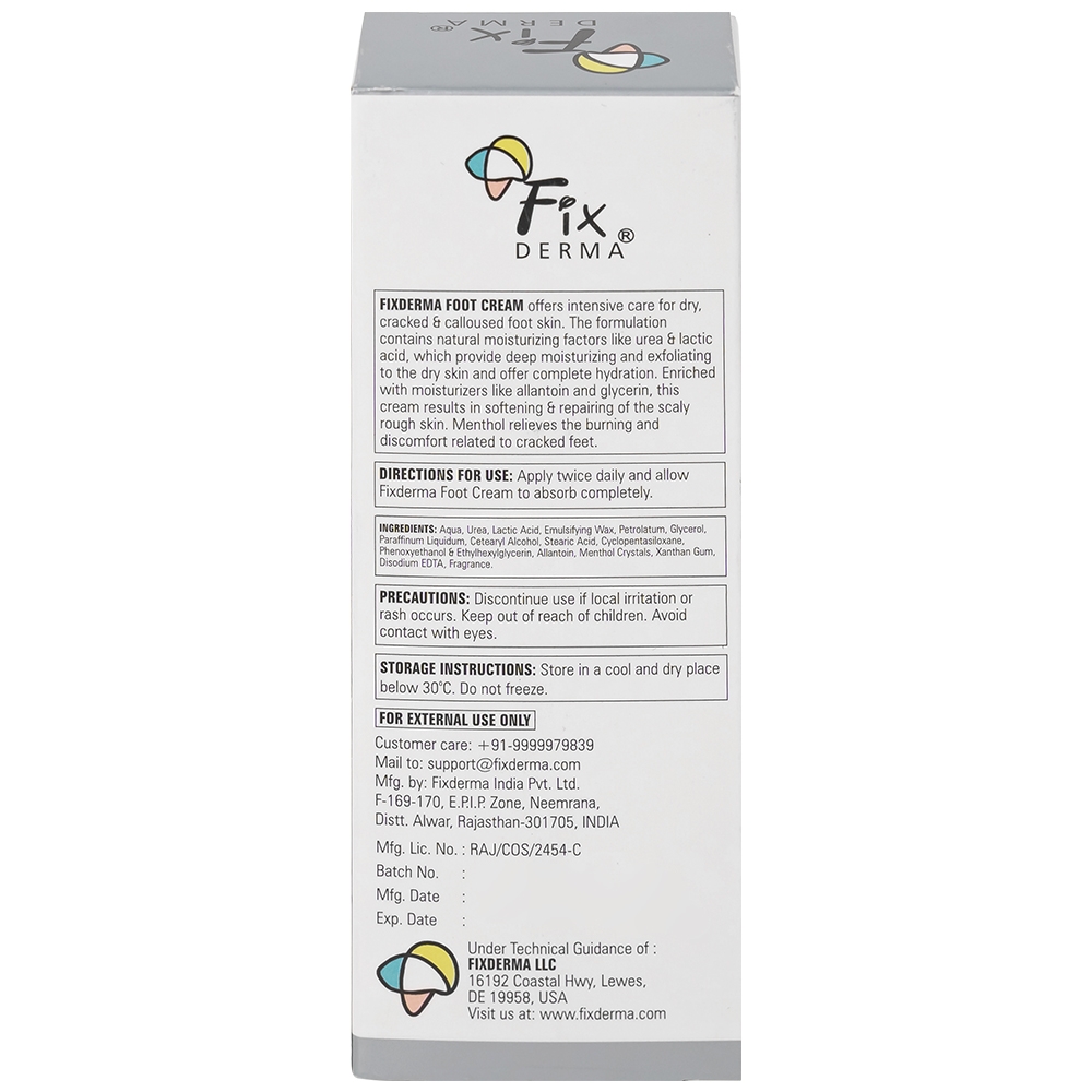 Hình ảnh Kem dưỡng chống nứt gót chân Fixderma Foot Cream cung cấp độ ẩm, làm mềm da gót chân (60g)