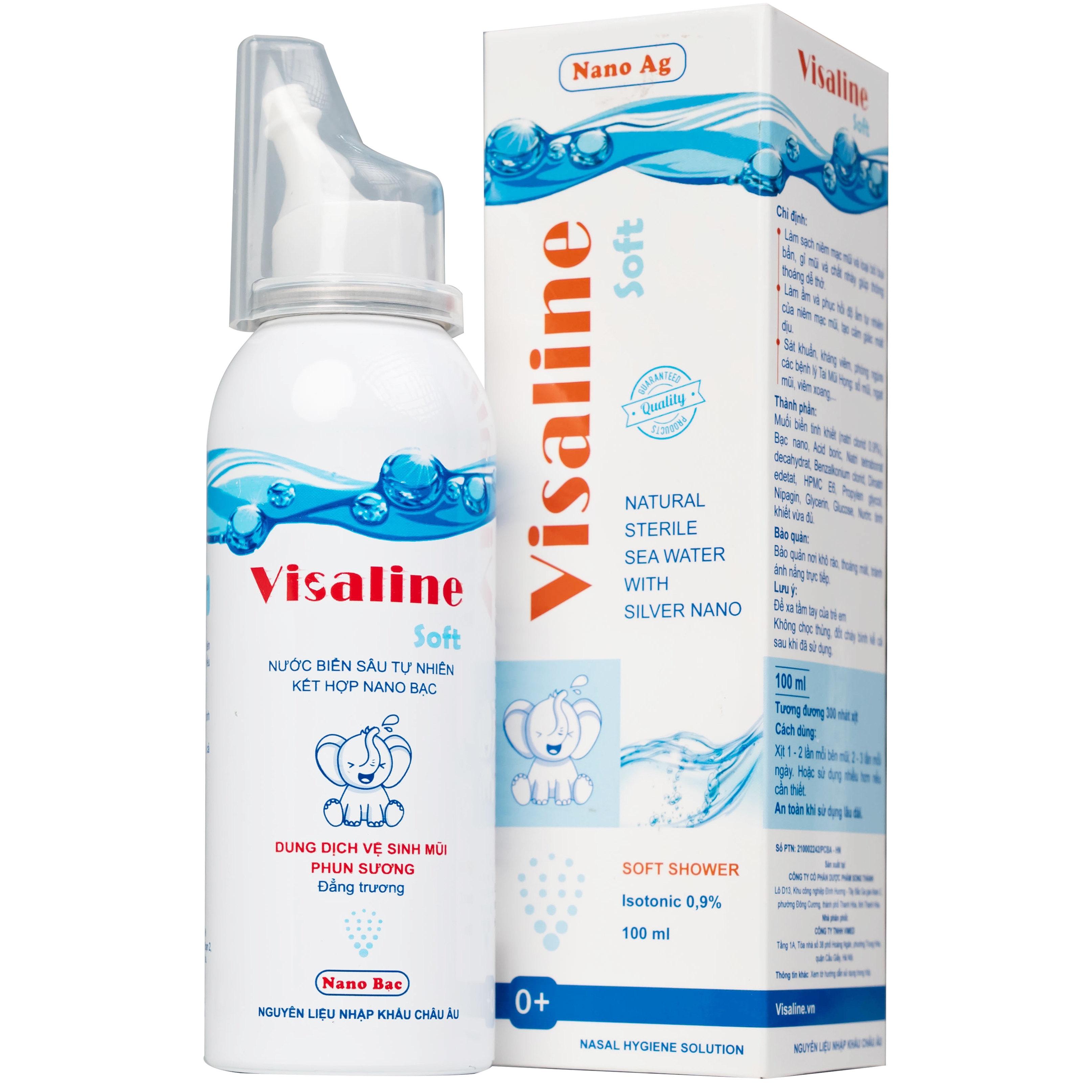 Hình ảnh Dung dịch vệ sinh mũi Visaline Soft 100ml làm sạch niêm mạc mũi và loại bỏ các bụi bẩn, gỉ mũi