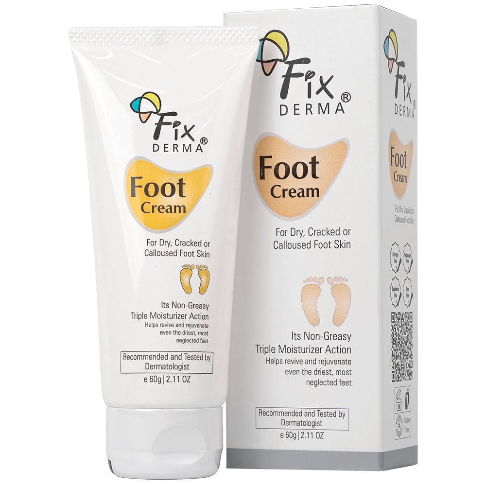 Hình ảnh Kem dưỡng chống nứt gót chân Fixderma Foot Cream cung cấp độ ẩm, làm mềm da gót chân (60g)