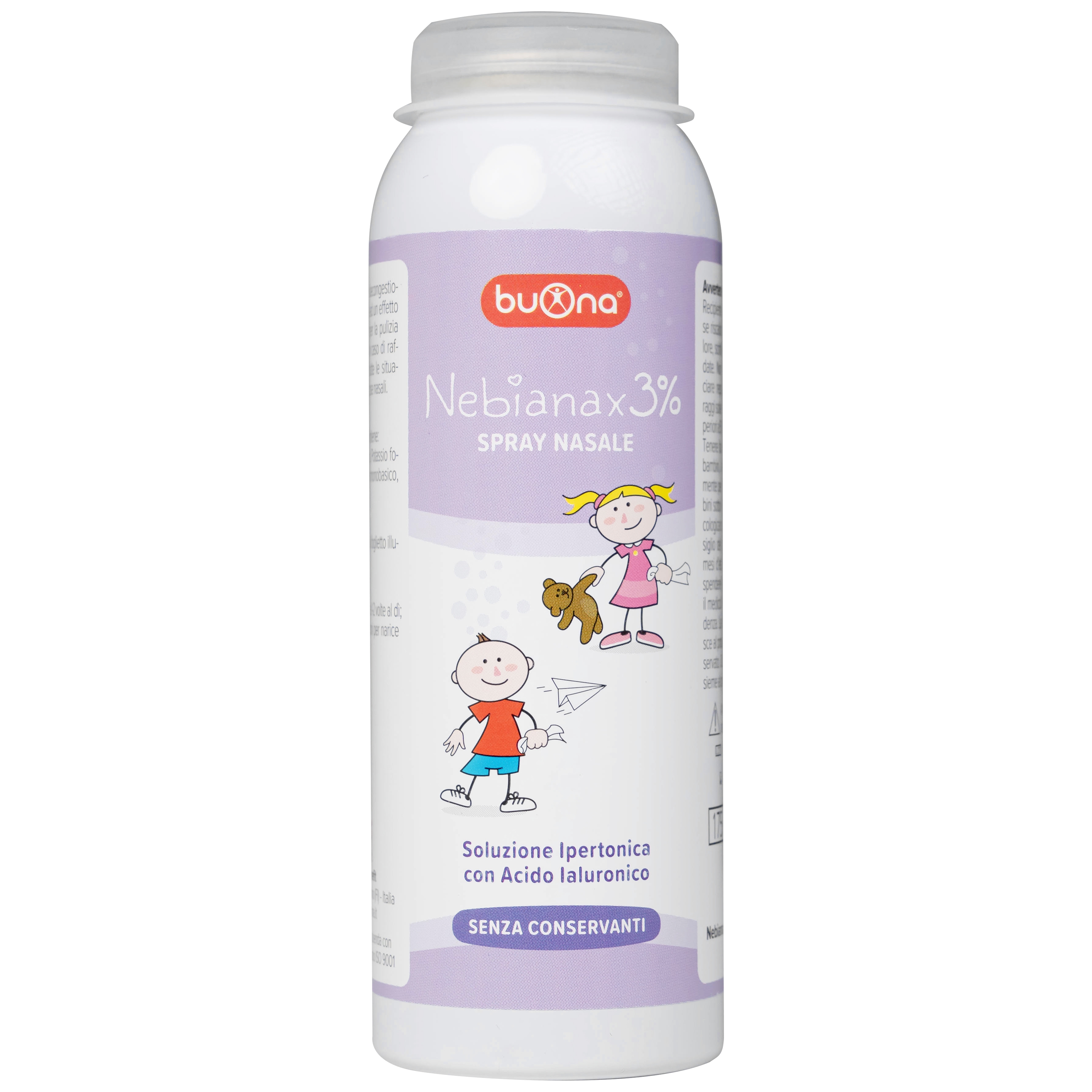 Hình ảnh Dung dịch xịt mũi Nebianax 3% Spray Nasale 100ml Buona làm sạch đường mũi